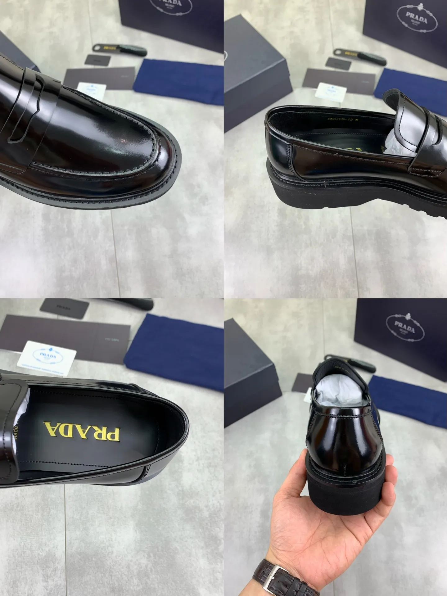 Factory price P880💰Original quality, top version🔱 ＰＲＡＤＡPrada. Men’s business casual leather shoes, top quality products. 1:1 shipment⬆️Luxurious and noble👞All imported original color-brushed edge beads, just to create a more comfortable wearing experience. Upper: Original comfortable open-edge bead rubbed color calfskin➕Top imported water-dyed full cow lining, original high-end lightweight and comfortable TPU foam combination bottom✔️Code number: 39-44 (38 45) 46 47 can be customized)